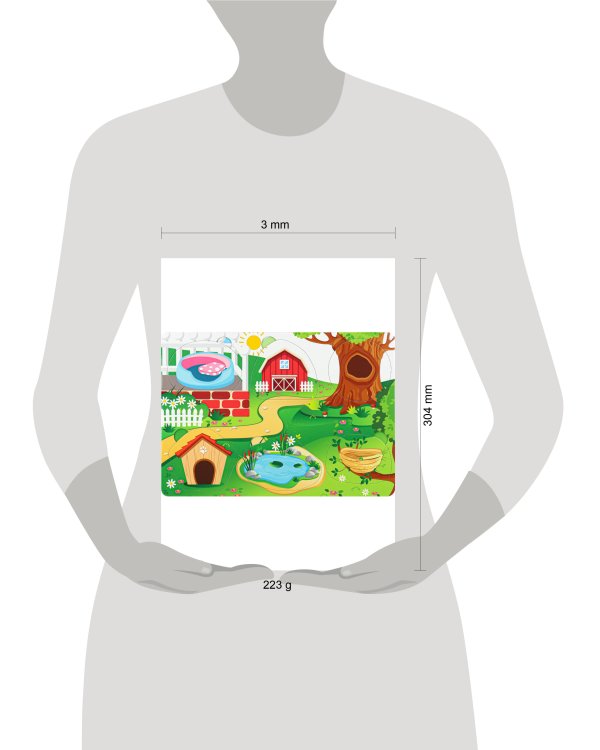 Рамка-вкладыш трехслойная "Кто где живёт и что ест" П-9405