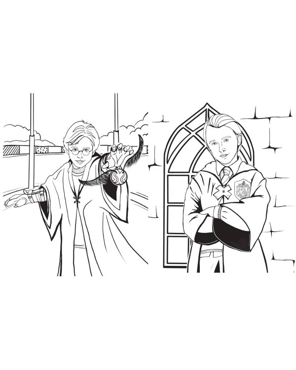 Волшебный мир Гарри Поттера. Раскраска