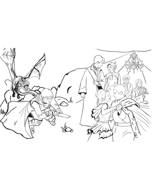 Волшебный мир Гарри Поттера. Раскраска