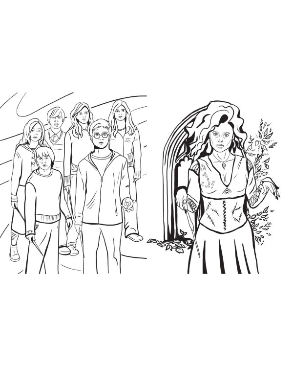 Волшебный мир Гарри Поттера. Раскраска