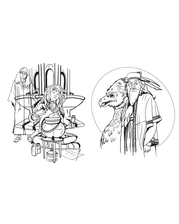 Волшебный мир Гарри Поттера. Раскраска