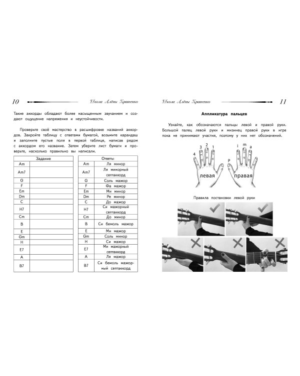 Школа игры на гитаре. Учимся по картинкам. Безнотный метод