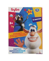 Картон БУБА белый, мелов, 6л, а4 Умка в кор.30шт