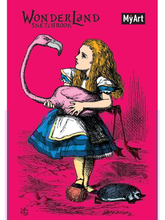 MyArt. СКЕТЧБУК "Wonderland sketchbook" АЛИСА С ФЛАМИНГО