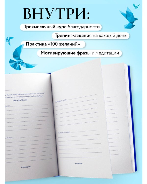 Лови день. Дневник благодарности (подарочное оформление с золотой фольгой)