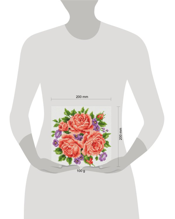 459-ST-PS Розы и фиалки