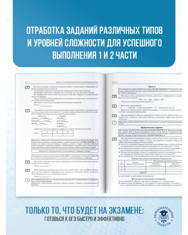 ОГЭ-2026. Химия. 10 тренировочных вариантов экзаменационных работ для подготовки к основному государственному экзамену