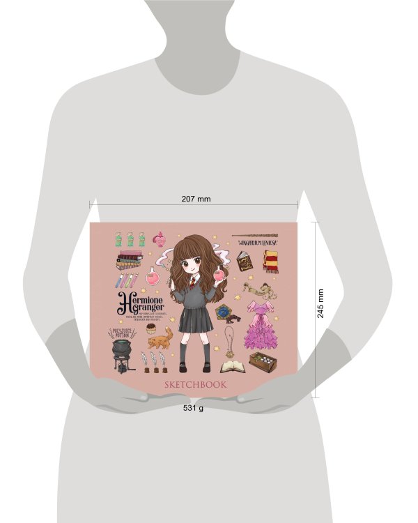 Скетчбук. Гермиона Грейнджер. Коллекция «Cute kids» (твердый переплет, 96 стр., 240х200 мм)