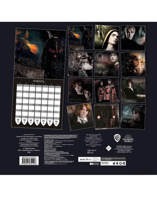 Гарри Поттер и Кубок огня. Календарь настенный на 2023 год (170х170 мм)