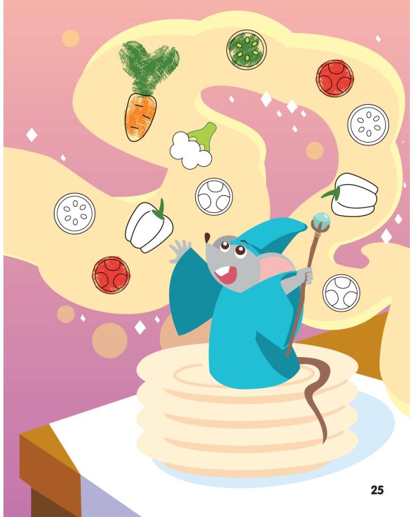 Фрукты и овощи. Рисуем пальчиками. Раскраска с заданиями