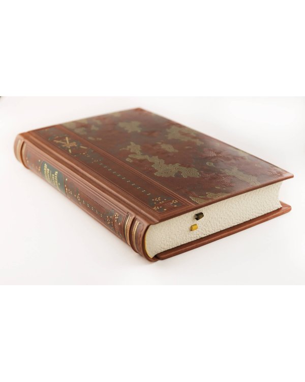 Александр Суворов. Наука побеждать. Коллекционное иллюстрированное издание премиум-класса в кожаном переплете ручной работы с четремя видами тиснения в военном стиле