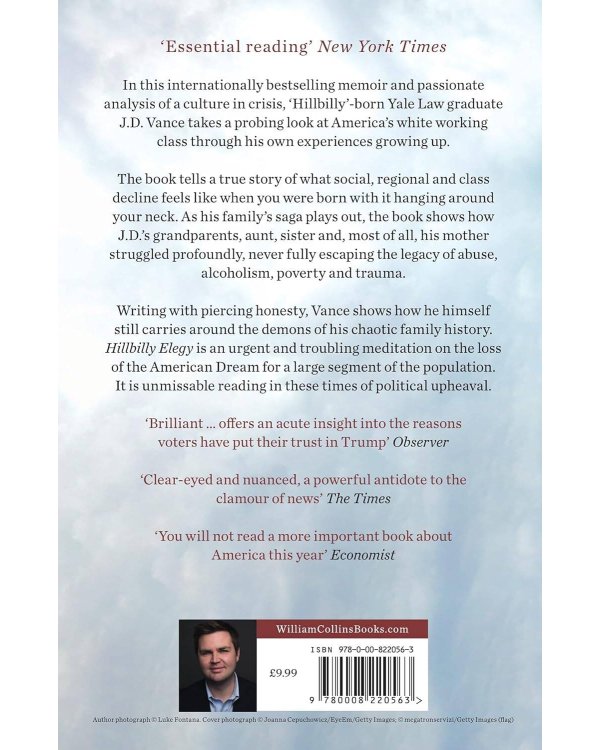 Hillbilly Elegy: A Memoir Of A Family And Culture In Crisis (J. D. Vance) Элегия Хиллбилли (Джей Ди Вэнс) /Книги на английском языке