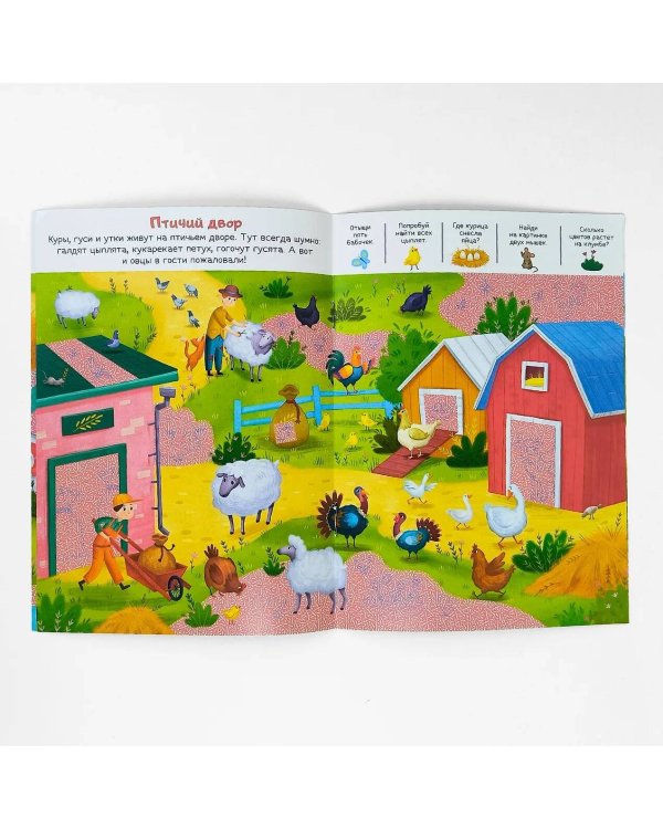 Книжка с лупой Приключения на ферме [100 секретных изображений]