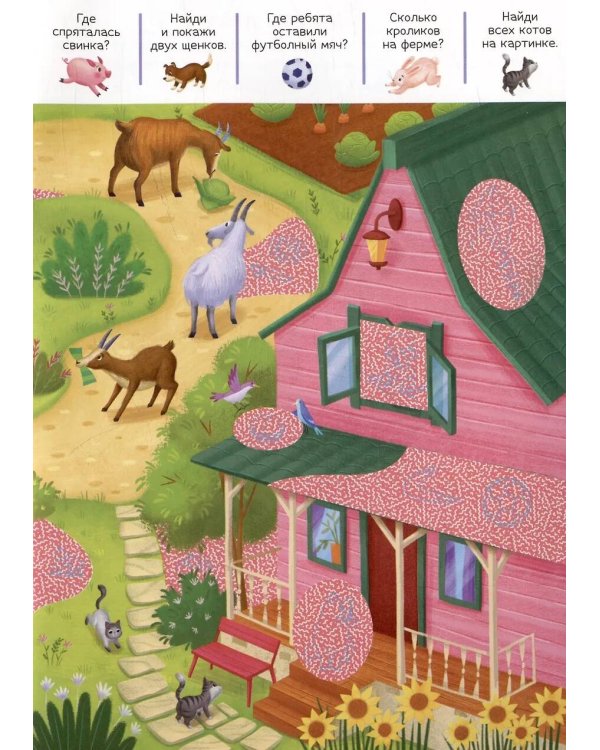 Книжка с лупой Приключения на ферме [100 секретных изображений]