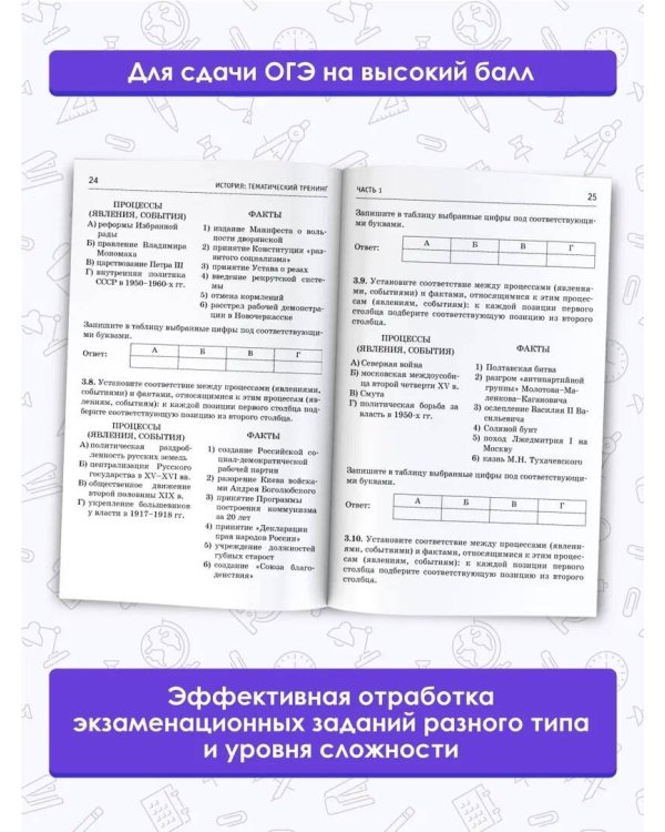 ОГЭ. История. Тематический тренинг для подготовки к основному государственному экзамену