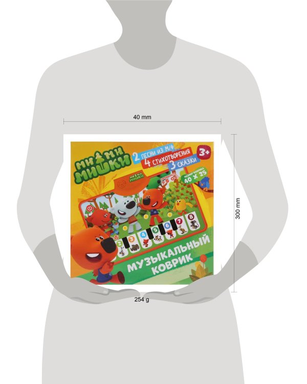 МУЗЫКАЛЬНЫЙ КОВРИК-ПИАНИНО "УМКА" МИМИМИШКИ НА БАТ. В РУСС. КОР. в кор.48шт