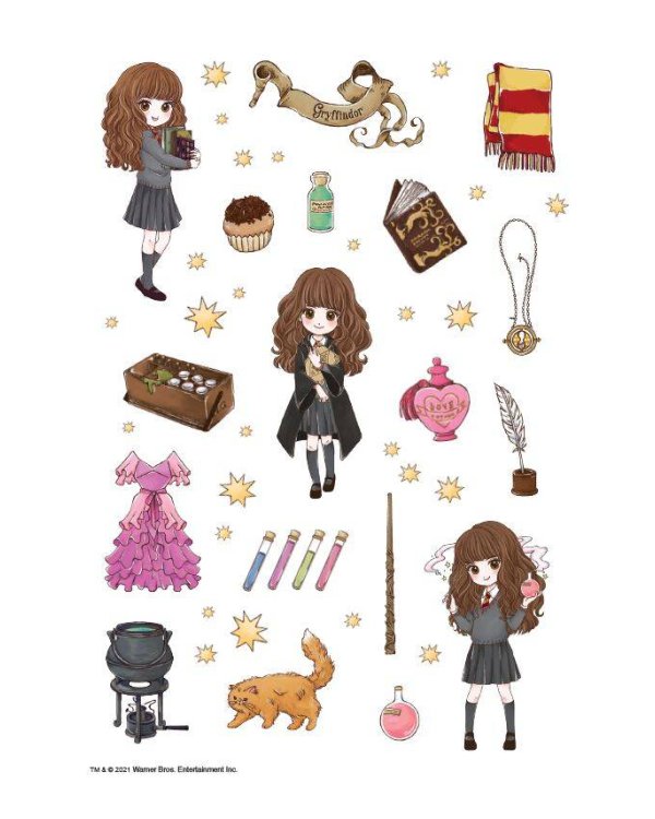 Блокнот. Гермиона Грейнджер. Коллекция «Cute kids» (А5, 64 л., цветной блок, со стикерами)