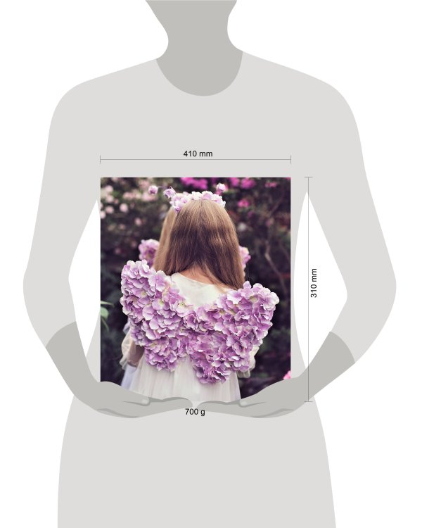 Алмаз мозаика (блест.) 30х40 см, с подр., с полн. заполн. АНГЕЛ С ЦВЕТОЧНЫМИ КРЫЛЬЯМИ (Арт. DL002)