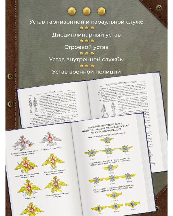 Общевоинские уставы Вооруженных Сил Российской Федерации и Устав военной полиции с воинскими символами и военными праздниками