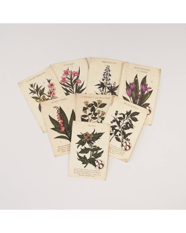 Ядовитые послания. Набор из 12 открыток для посткроссинга от Сакины Зейналовой (почтовые)