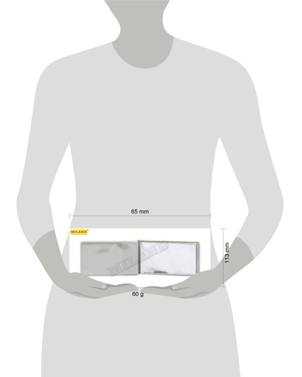 Визитница горизонтальная, мягкая экокожа МАТОВАЯ СИНЯЯ "Стандарт" 20 листов 40 карт ВЦ-9780