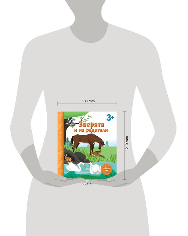 Зверята и их родители. Книга с секретными картинками