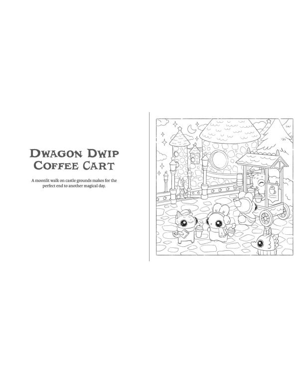 Bunnehs and dwagons Magical Kingdoms Cosy Colouring book Кролики и фургоны Магические королевства уютная раскраска /Книги на английском языке