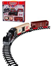 Железная дорога "ПОЧТОВЫЙ ЭКСПРЕСС" (38х32см)(11эл, 78х78см в сборе, свет, звук) Арт. T659-D7178