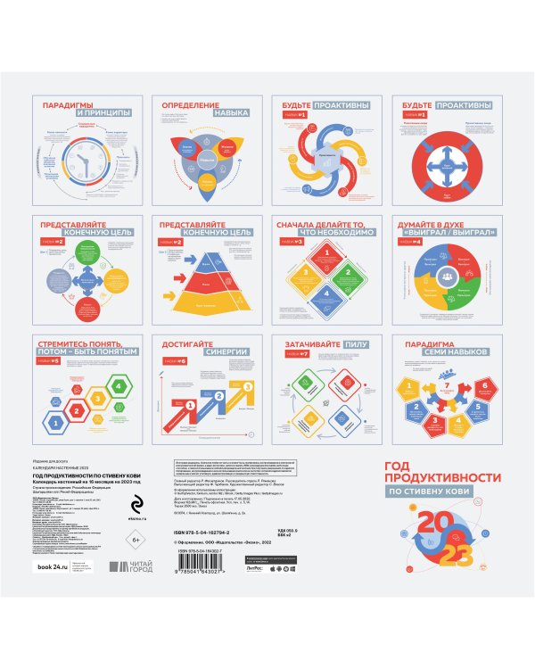 Год продуктивности по Стивену Кови. Календарь настенный на 2023 год (300х300 мм)