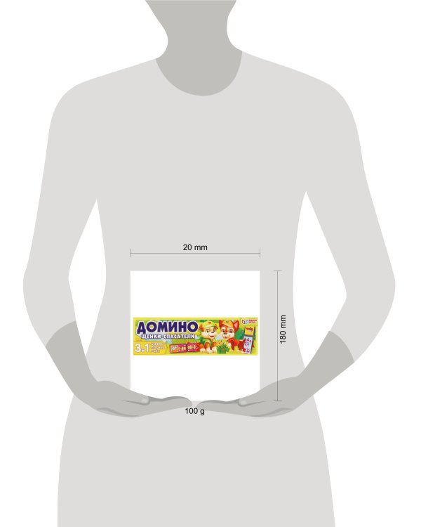 Щенки-спасатели.  Домино пластиковое. 3в1. 175*55*18. Умные игры в кор.100шт