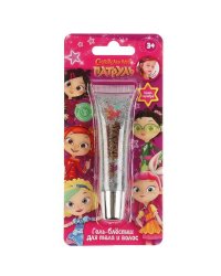 Косметика для девочек "СКАЗОЧНЫЙ ПАТРУЛЬ" гель-блестки д/тела и волос, серебро МИЛАЯ ЛЕДИв кор4*24шт