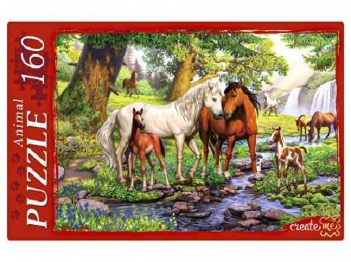 ПАЗЛЫ 160 элементов. ЛОШАДИ НА ВОДОПОЕ (Арт. П160-0633)