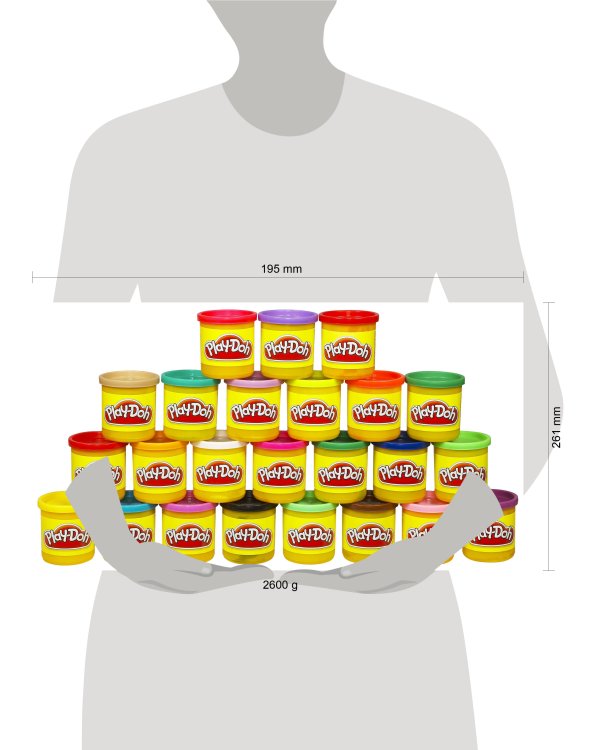 PLAY-DOH Набор Плей-До масса для лепки 24 банки