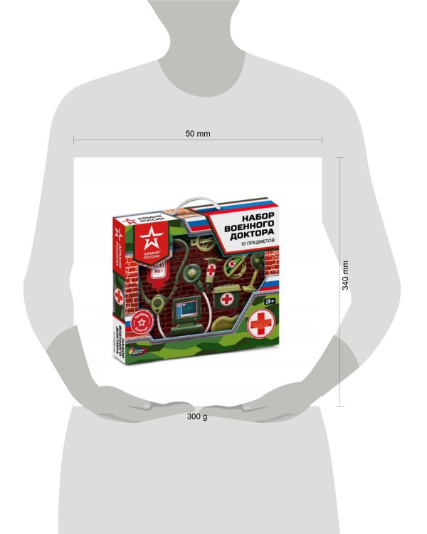 Набор доктора ВОЕННЫЙ, АРМИЯ РОССИИ кор.29*34*4,5см ИГРАЕМ ВМЕСТЕ в кор.2*30шт