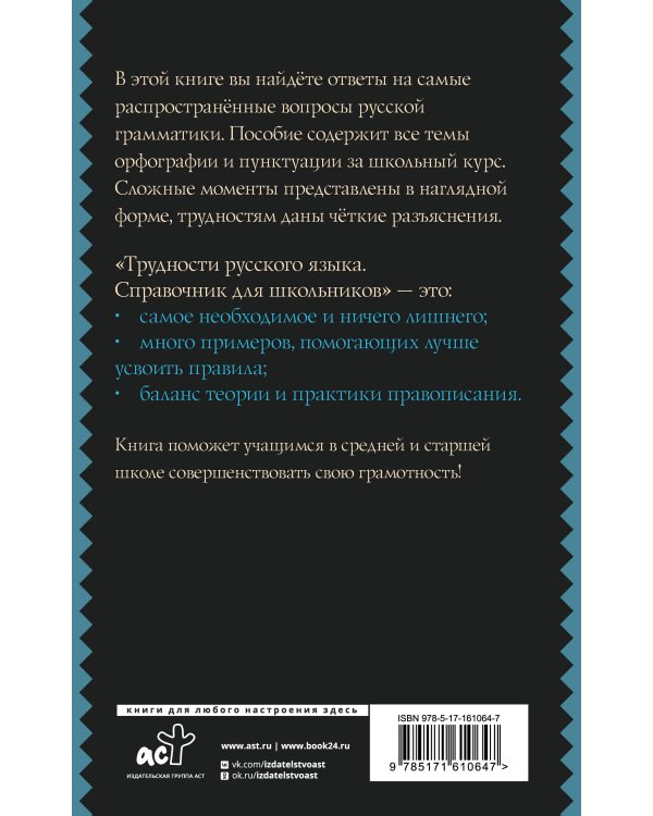 Трудности русского языка. Справочник для школьников