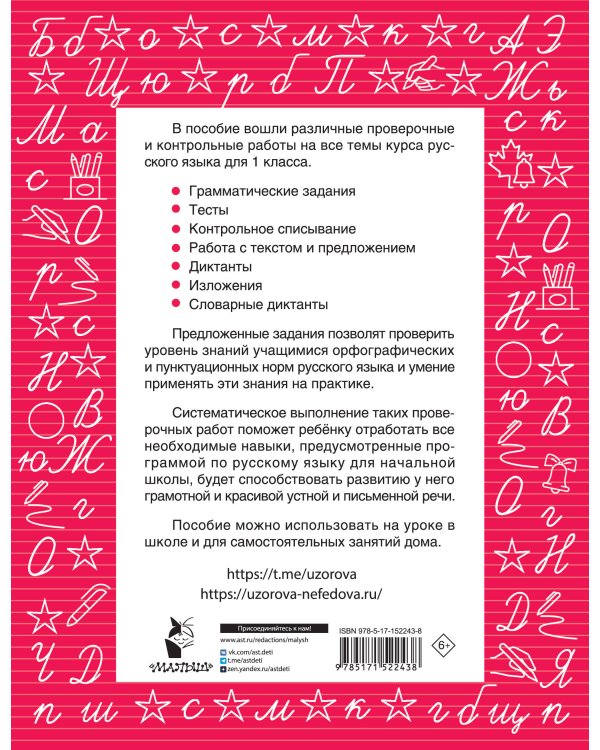 Русский язык 1 класс. Проверочные и контрольные работы