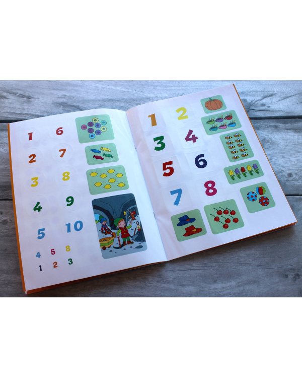 Цифры (с наклейками и разрезными карточками)