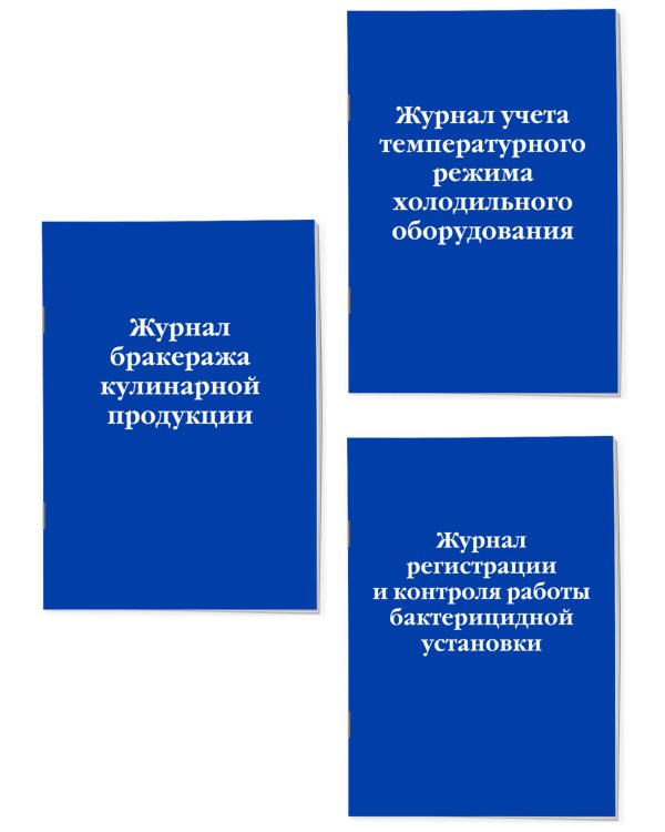 Комплект из 3-х книг: Журналы для заведений общественного питания (ИК)