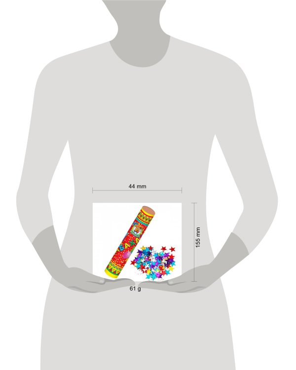 Хлопушка. Бабахалка. Звезды (фольгированные) 15 см. Х-1456