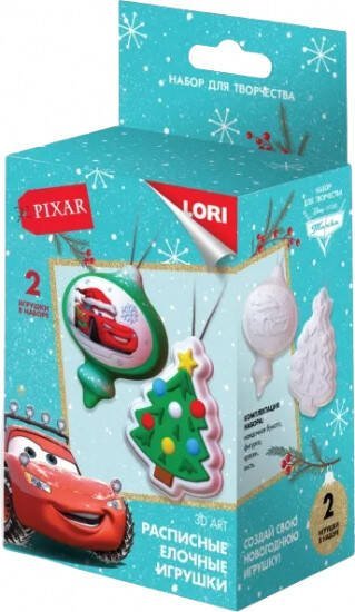 Ирд-016 Расписные ёлочные игрушки Disney "Молния Макквин"