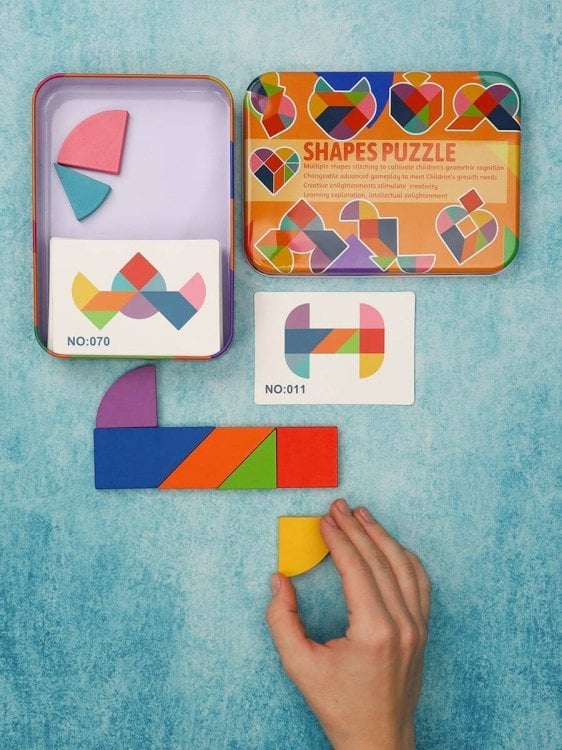 Головоломка.Танграм-2(17*12*3 см)(9 деталей, 50 карточек,в коробке) ( Арт. ИД-5161)