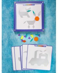 Деревянная игрушка.Головоломка. Танграм (6 цветов, в коробке) (арт. ИД-8002)