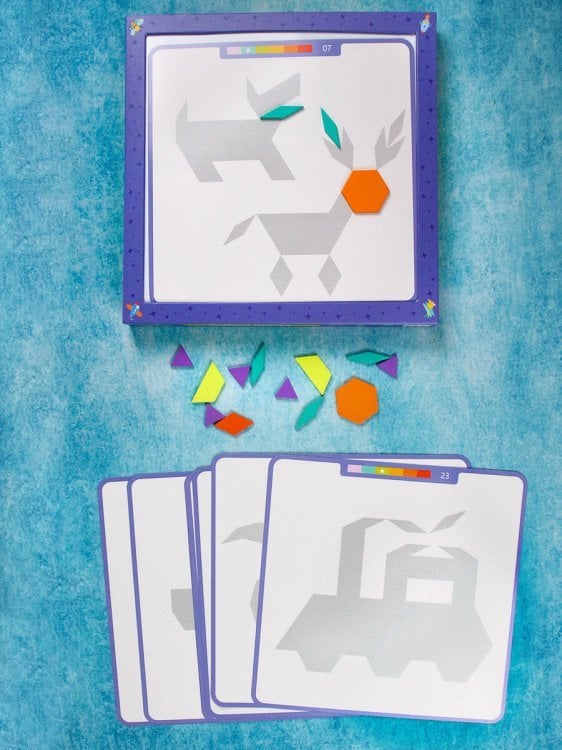 Деревянная игрушка.Головоломка. Танграм (6 цветов, в коробке) (арт. ИД-8002)