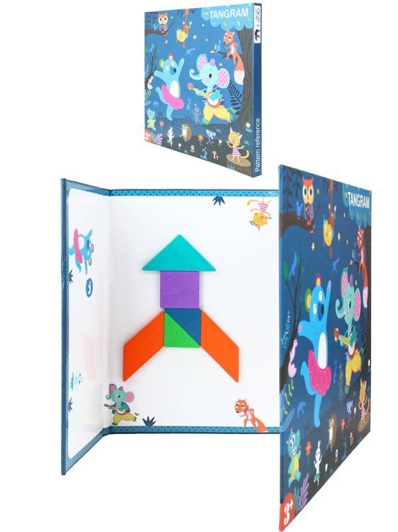 Деревянная игрушка.Головоломка (магнит). Танграм "Животные " (7 деталей, в коробке) (арт. ИД-7998)