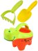 Песочный набор "Бегемотик" (лейка,лопатка, грабли,в сетке) цвет микс ( Арт. ИК-2326)