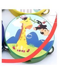 Деревянная игрушка. Бубен. "Зверята" (15 см) (в пакете) ( Арт. И-2537)