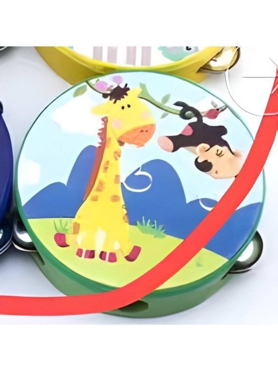 Деревянная игрушка. Бубен. "Зверята" (15 см) (в пакете) ( Арт. И-2537)