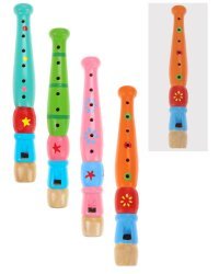 Деревянная игрушка. Дудочка (20х3 см) (цвет микс,в пакете) ( Арт. И-2541)