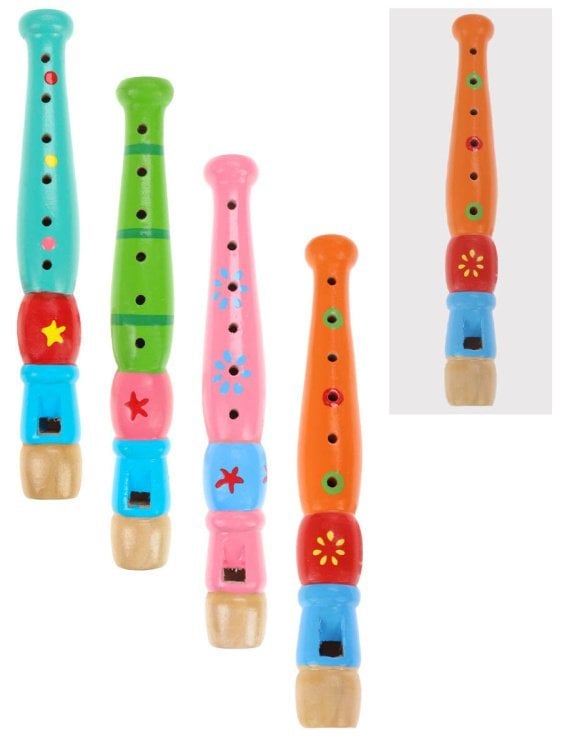 Деревянная игрушка. Дудочка (20х3 см) (цвет микс,в пакете) ( Арт. И-2541)