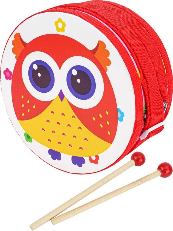 Деревянная игрушка. Барабан. "Радуга" (14,5 см) (в пакете) ( Арт. И-2539)